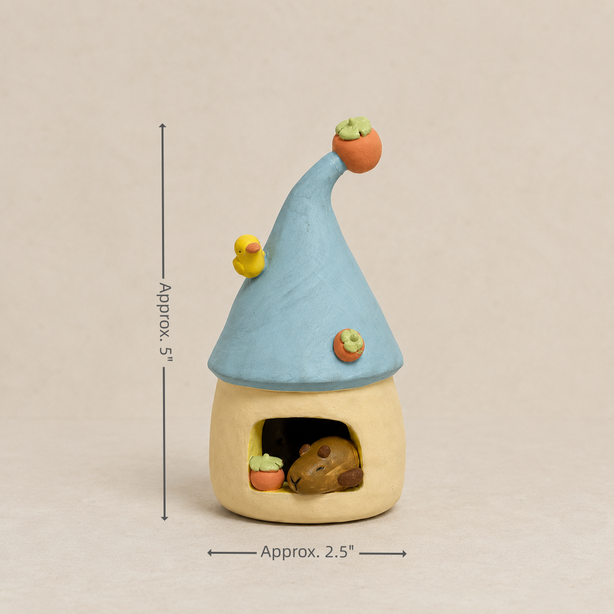 MuMuLush Handmade Cozy Capybara Mushroom Cottage Ceramic Aroma Stone Diffuser MuMuLush