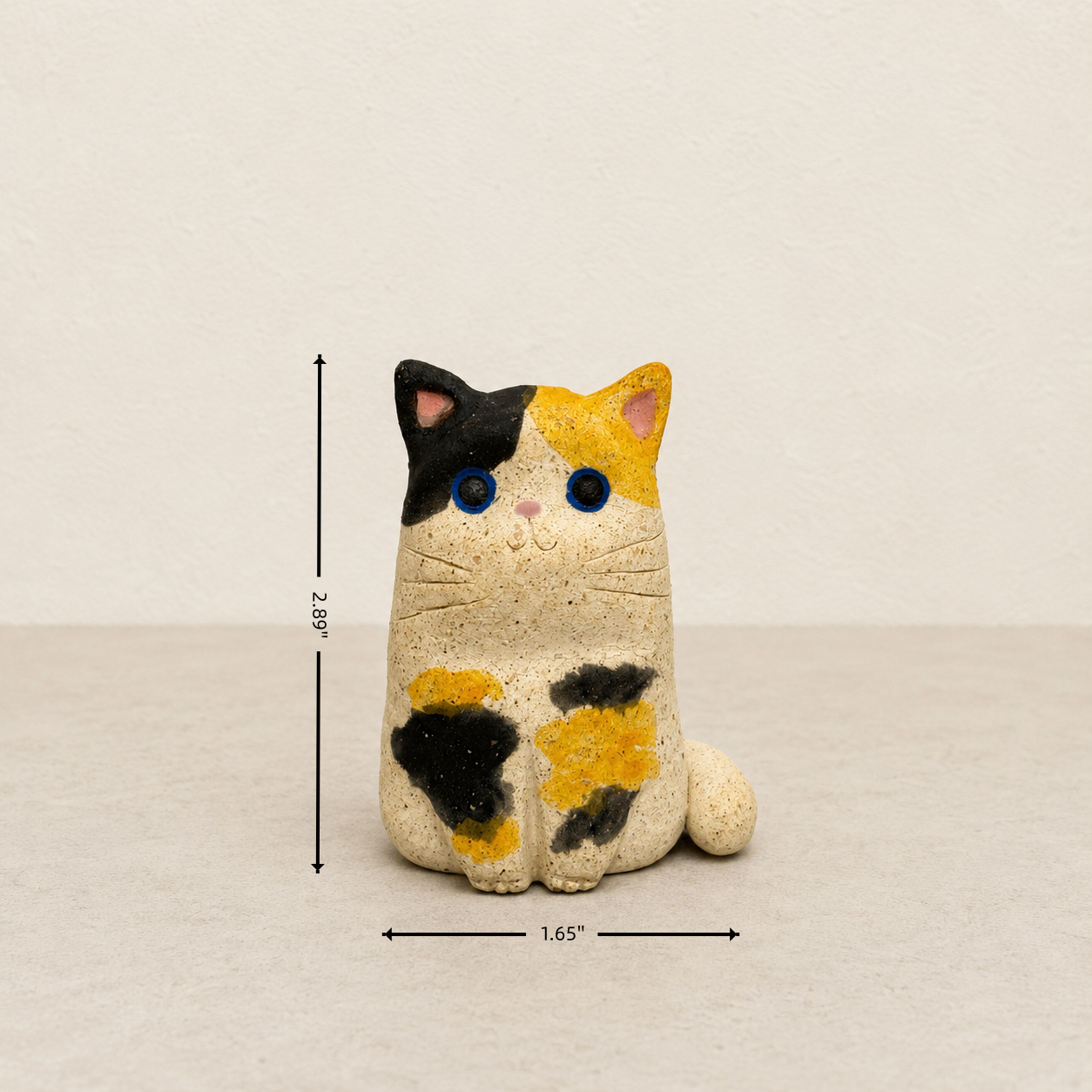 MuMuLush Handmade Sweet Calico Cat Ceramic Aroma Stone Diffuser MuMuLush
