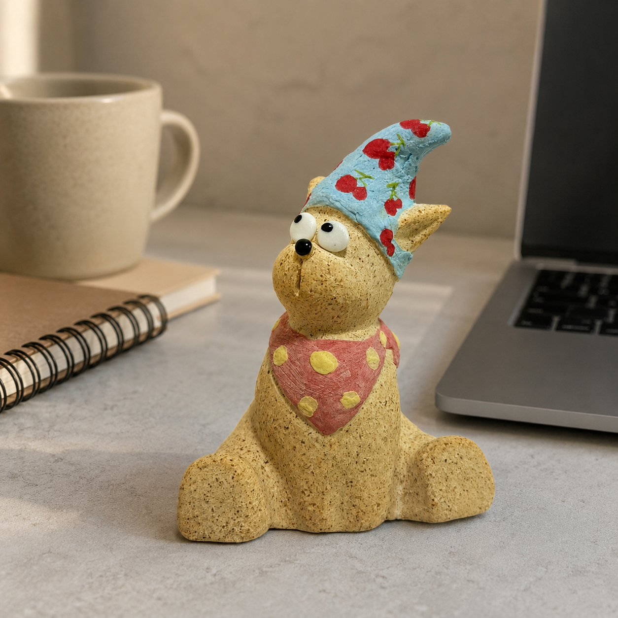 MuMuLush Handmade Whimsical Hat Cat Ceramic Aroma Stone Diffuser MuMuLush