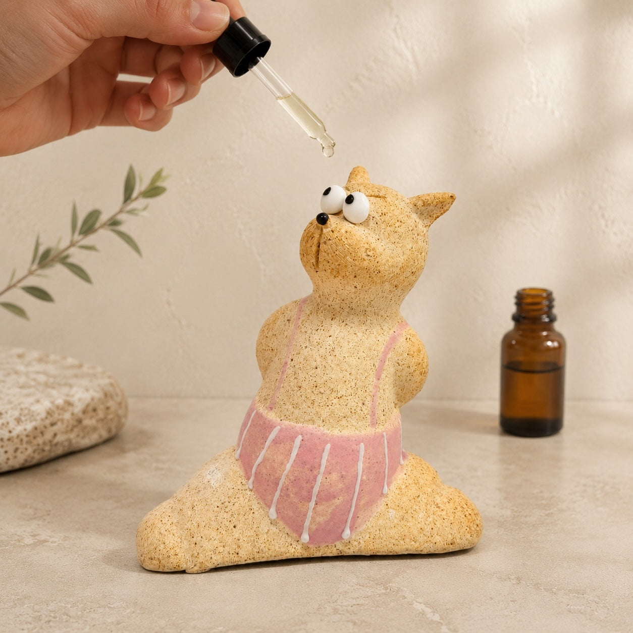 MuMuLush Handmade Daydream Cat Ceramic Aroma Stone Diffuser MuMuLush