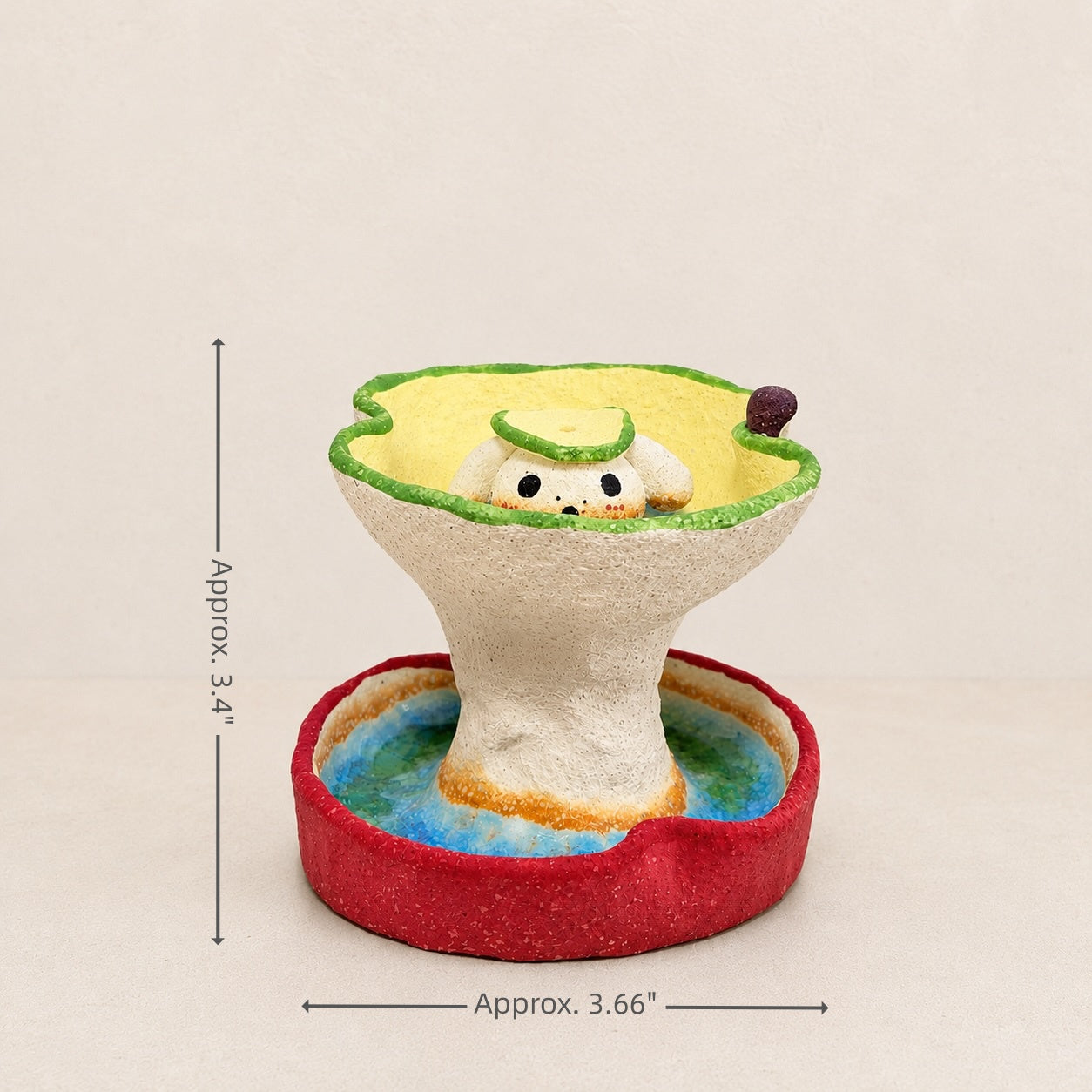 MuMuLush Handmade Whimsical Apple Fountain Ceramic Aroma Stone Diffuser Decor MuMuLush