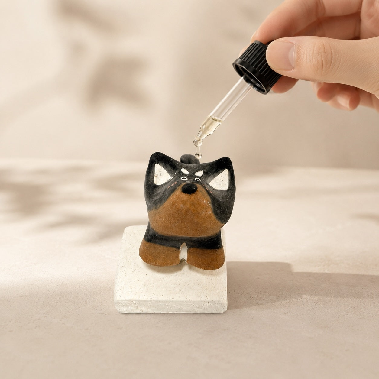 MuMuLush Handmade Spinner Midnight Pup Ceramic Aroma Stone Diffuser MuMuLush