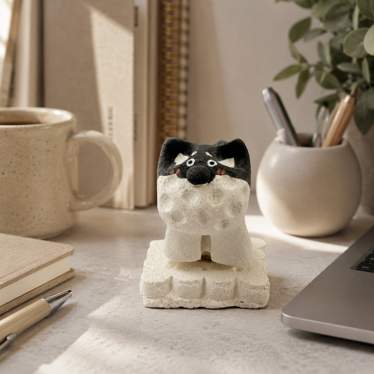 MuMuLush Handmade Spinner Gentleman Schnauzer Ceramic Aroma Stone Diffuser MuMuLush