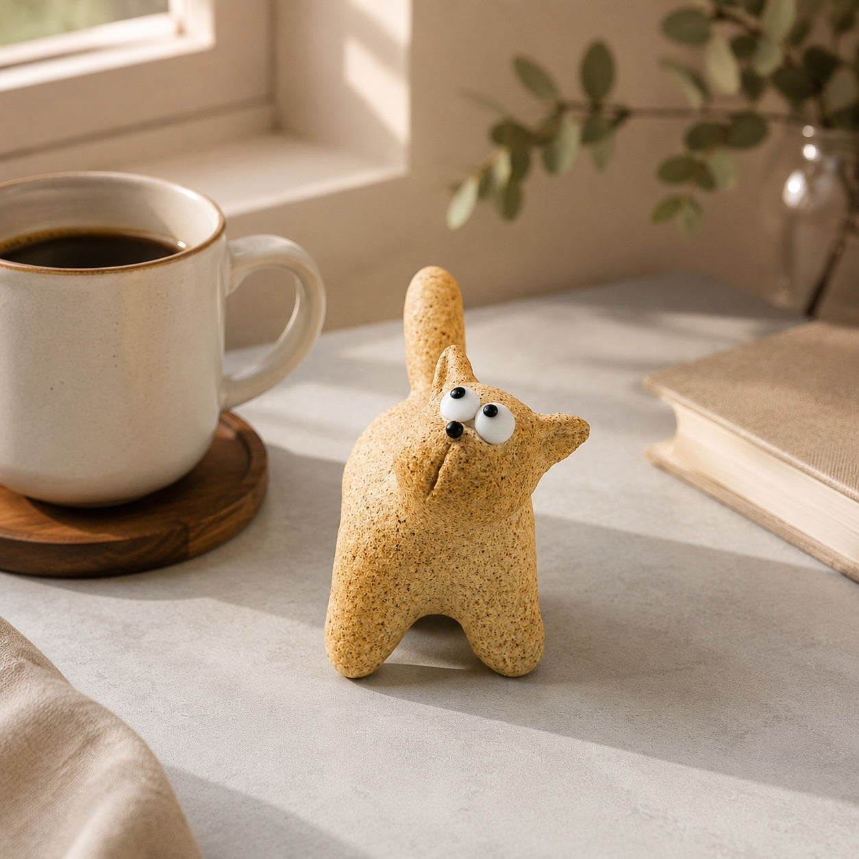 MuMuLush Handmade Bare Cat Ceramic Aroma Stone Diffuser MuMuLush