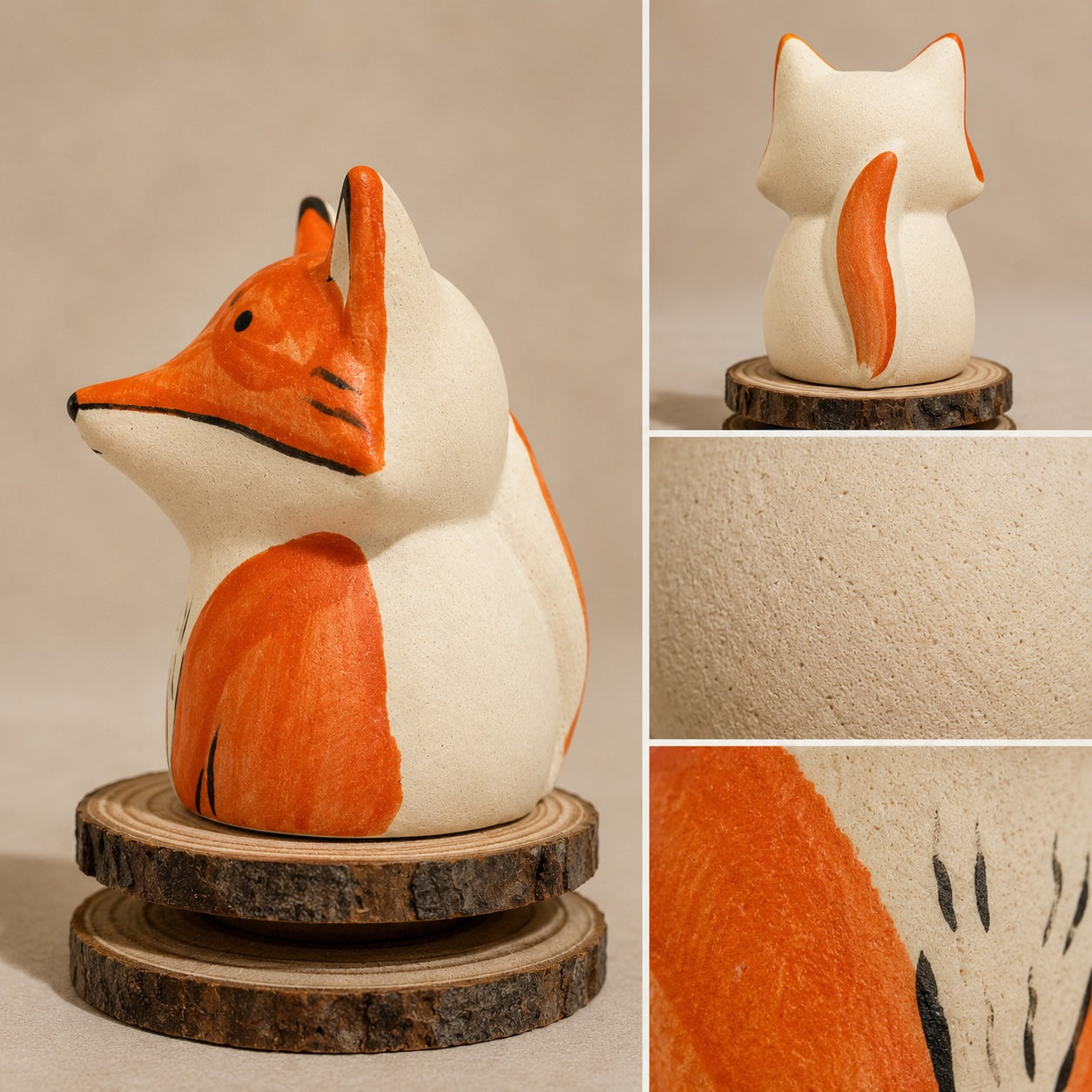 MuMuLush Handmade Spinner Woodland Fox Ceramic Aroma Stone Diffuser MuMuLush