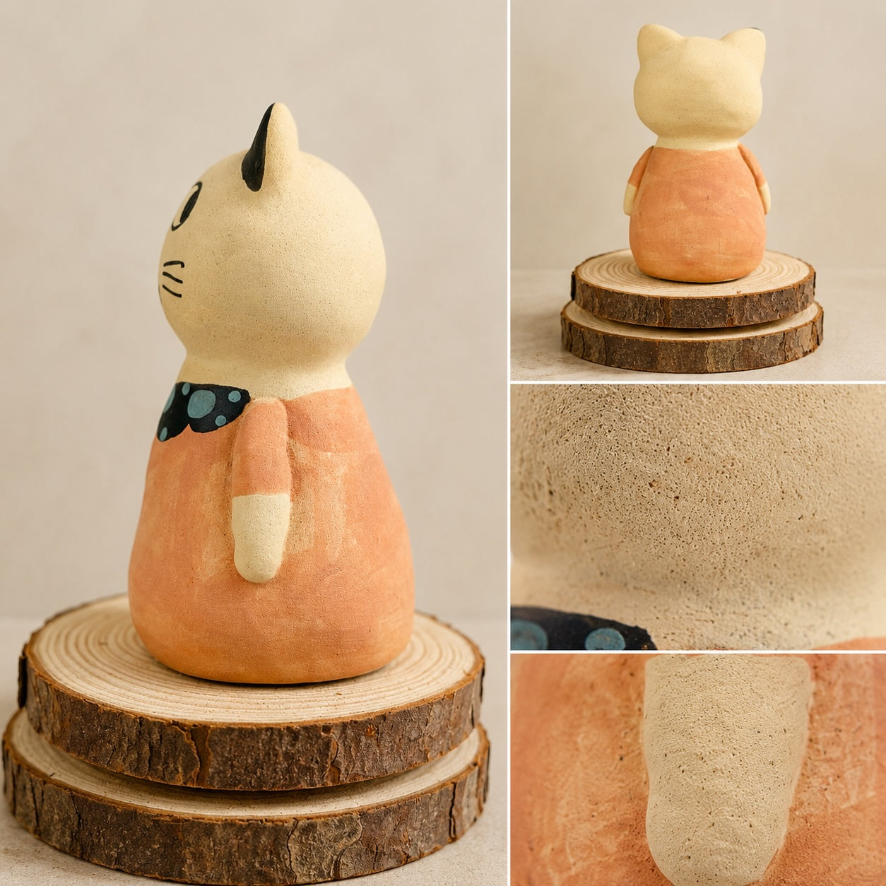 MuMuLush Handmade Spinner Sweetheart Cat Ceramic Aroma Stone Diffuser MuMuLush