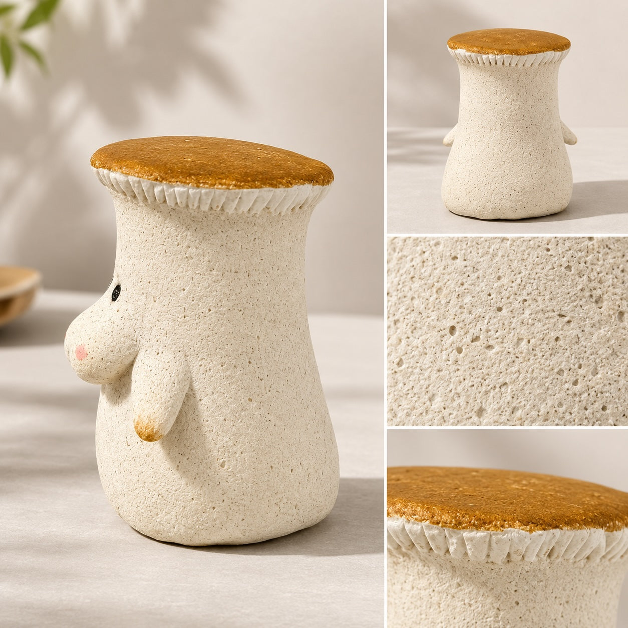 MuMuLush Handmade Gentle Mushroom Girl Ceramic Aroma Stone Diffuser MuMuLush