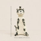 MuMuLush Handmade Tabby Cat Ceramic Aroma Stone Diffuser Vase MuMuLush