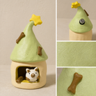MuMuLush Handmade Cozy Puppy Mushroom Cottage Ceramic Aroma Stone Diffuser MuMuLush