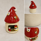 MuMuLush Handmade Christmas Snowman Mushroom Cottage Ceramic Aroma Stone Diffuser MuMuLush