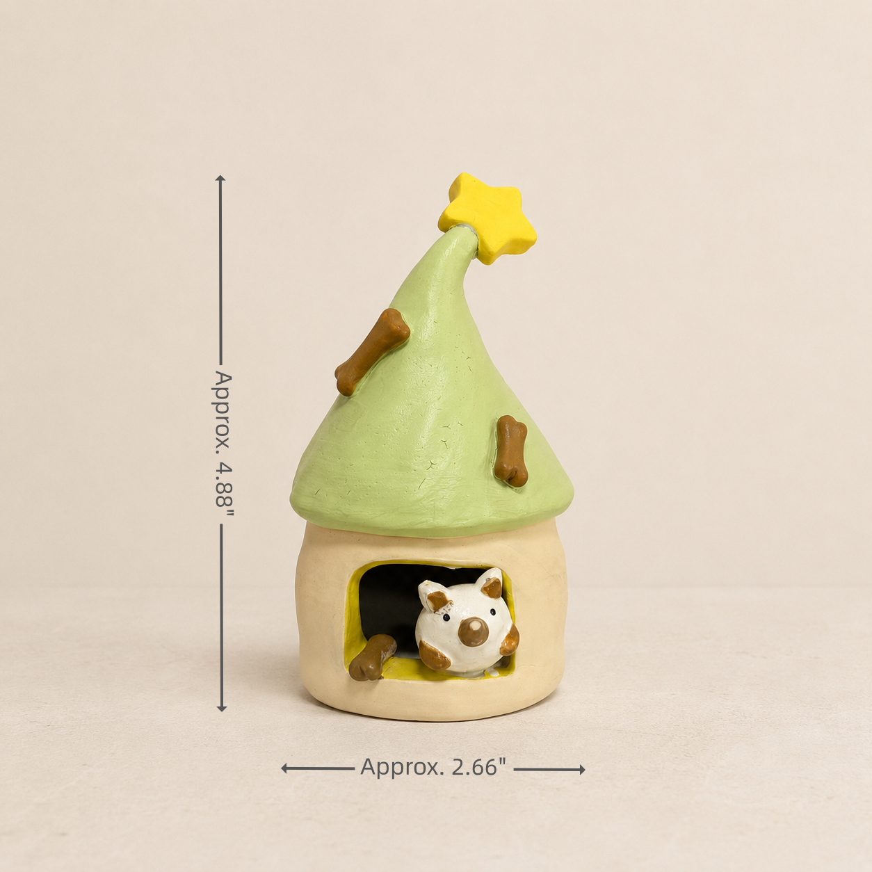 MuMuLush Handmade Cozy Puppy Mushroom Cottage Ceramic Aroma Stone Diffuser MuMuLush