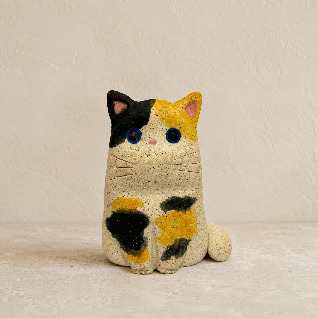 MuMuLush Handmade Sweet Calico Cat Ceramic Aroma Stone Diffuser MuMuLush