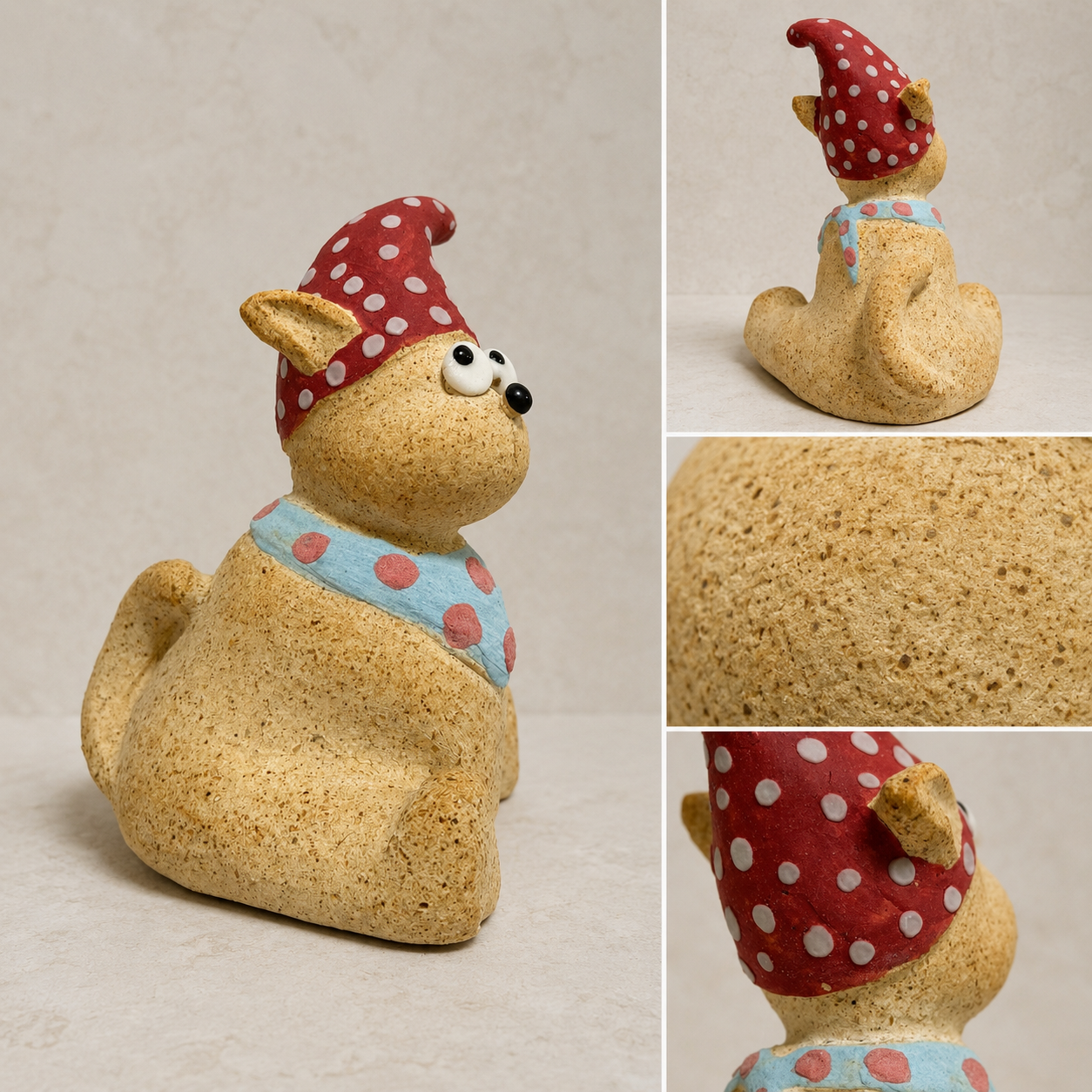 MuMuLush Handmade Whimsical Hat Cat Ceramic Aroma Stone Diffuser MuMuLush