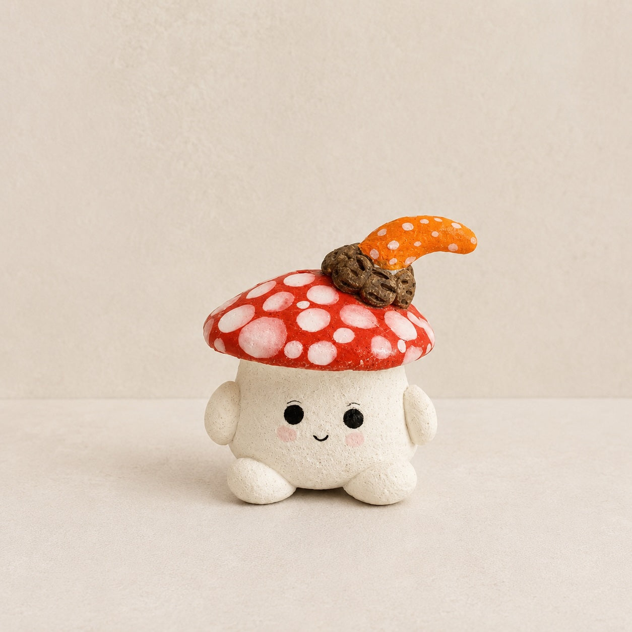 MuMuLush Handmade Snail Friend Mushroom Sprite Ceramic Aroma Stone Diffuser MuMuLush