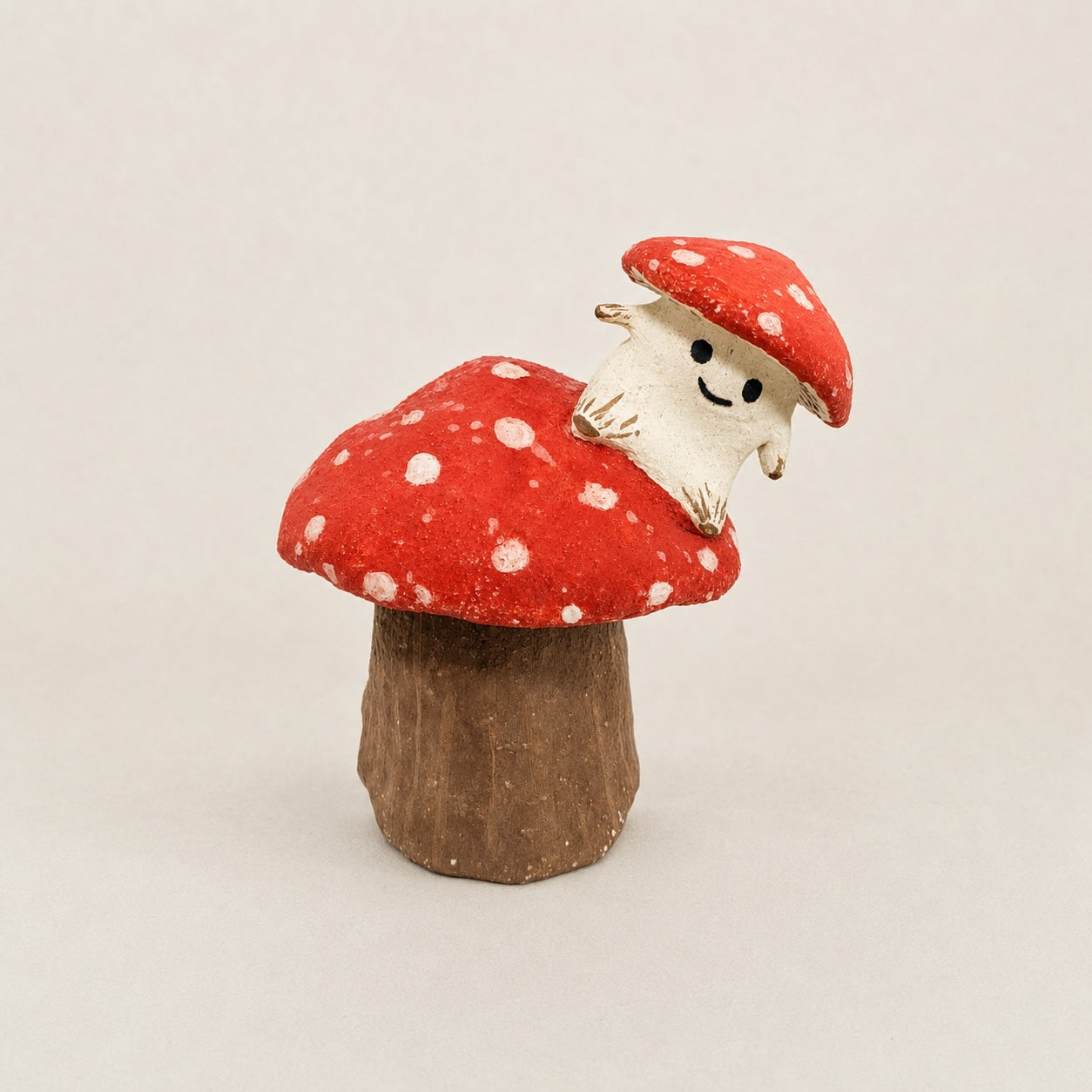 MuMuLush Handmade Peekaboo Mushroom Sprite Ceramic Aroma Stone Diffuser MuMuLush