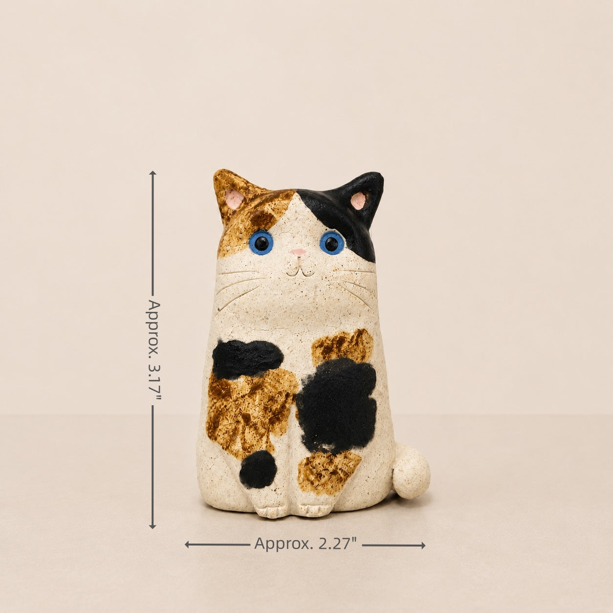 MuMuLush Handmade Lucky Calico Cat Ceramic Aroma Stone Diffuser MuMuLush