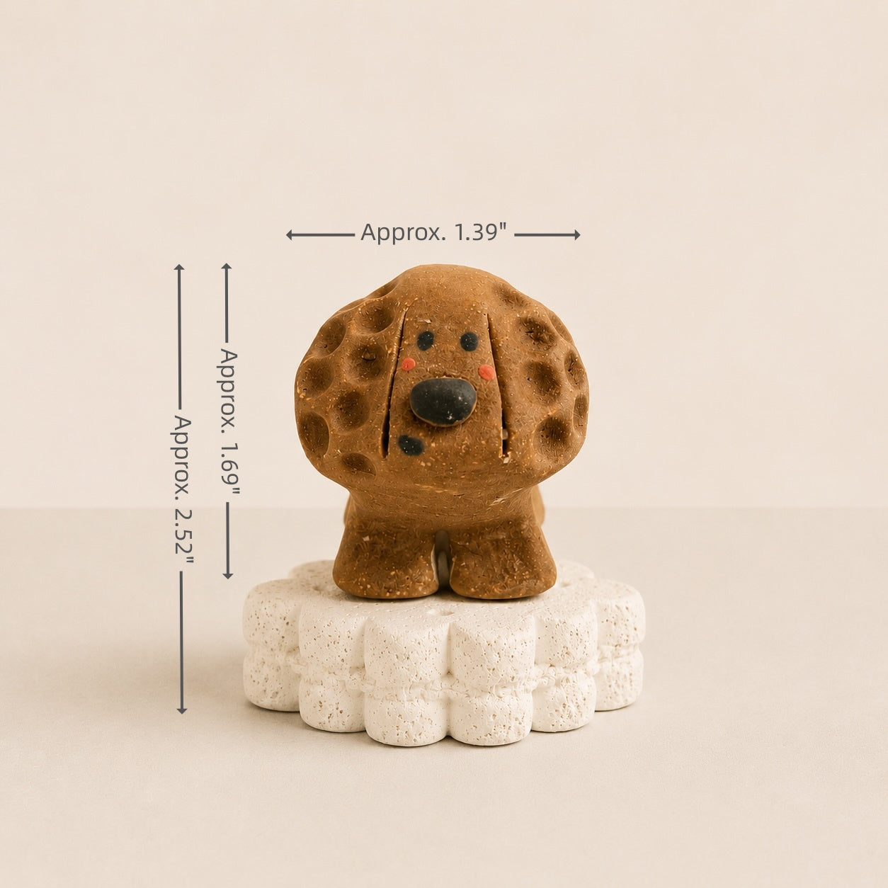 MuMuLush Handmade Spinner Golden Buddy Pup Ceramic Aroma Stone Diffuser MuMuLush