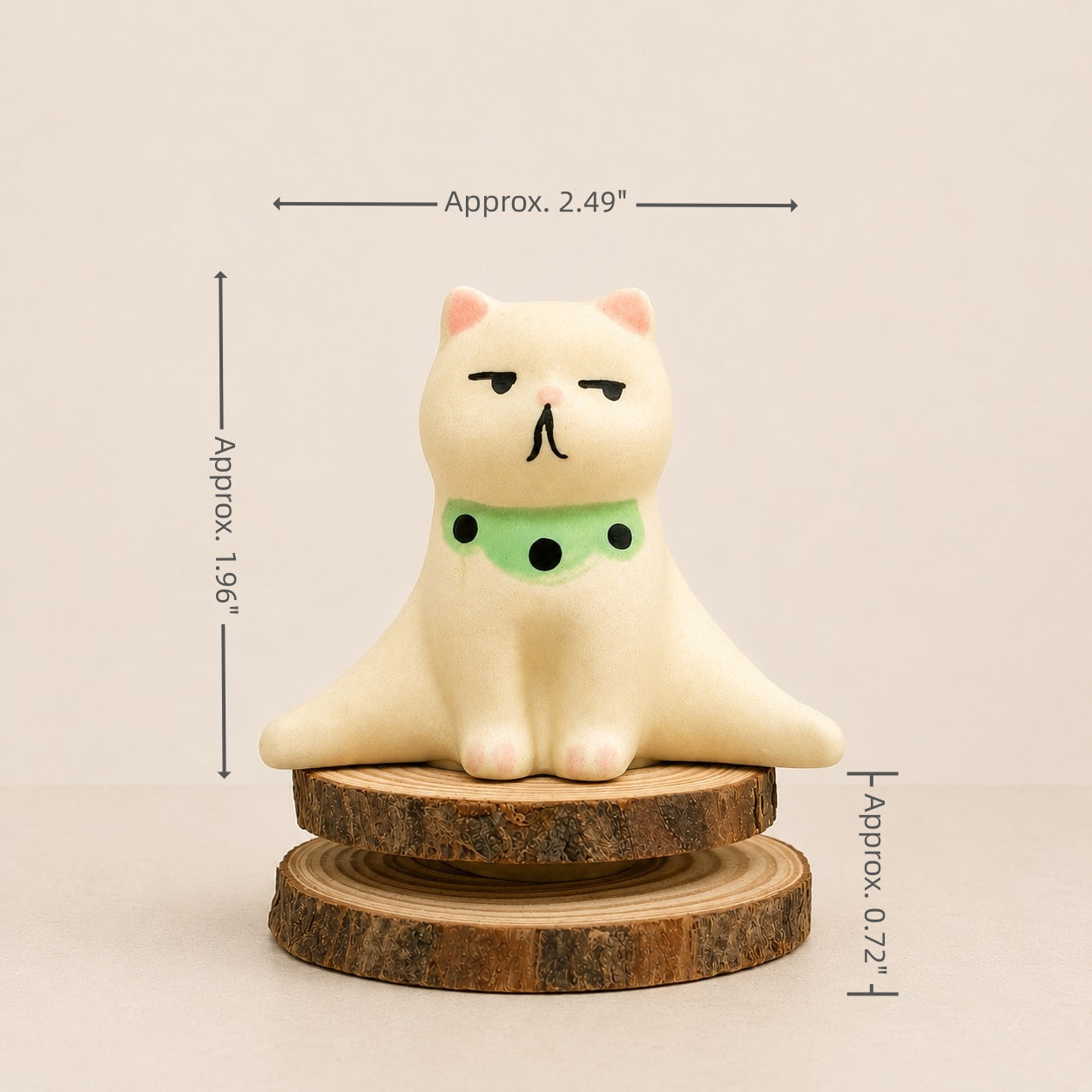 MuMuLush Handmade Spinner Sleepy Cat Ceramic Aroma Stone Diffuser MuMuLush
