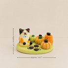 MuMuLush Handmade Calico Cat Pumpkin Patch Ceramic Aroma Stone Diffuser MuMuLush