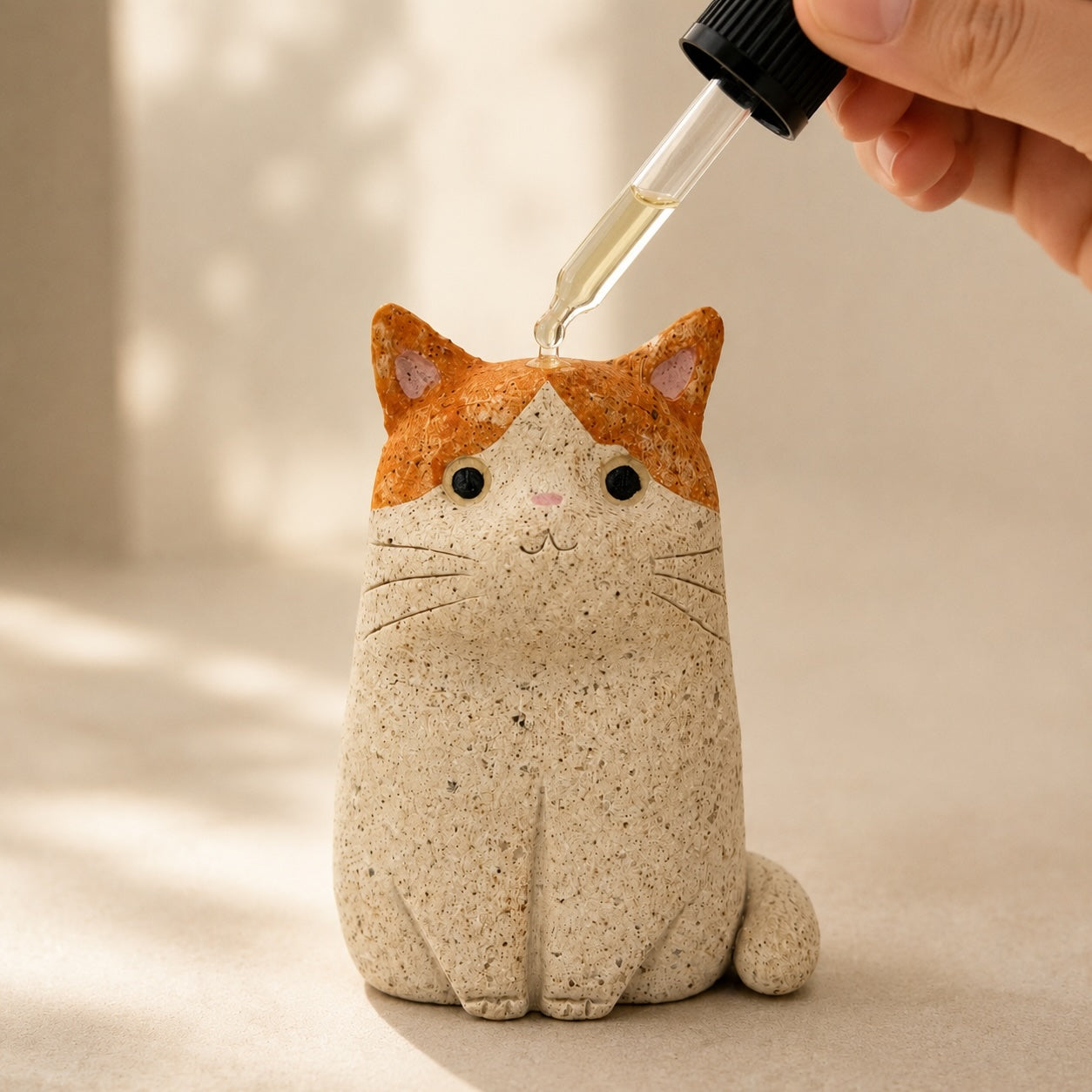MuMuLush Handmade Marmalade Cat Ceramic Aroma Stone Diffuser MuMuLush