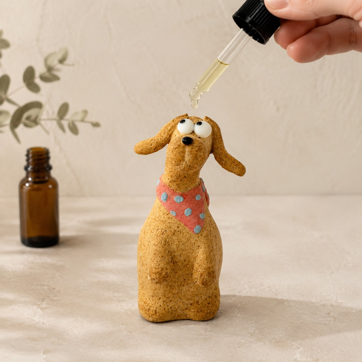 MuMuLush Handmade Sitting Dog Ceramic Aroma Stone Diffuser MuMuLush
