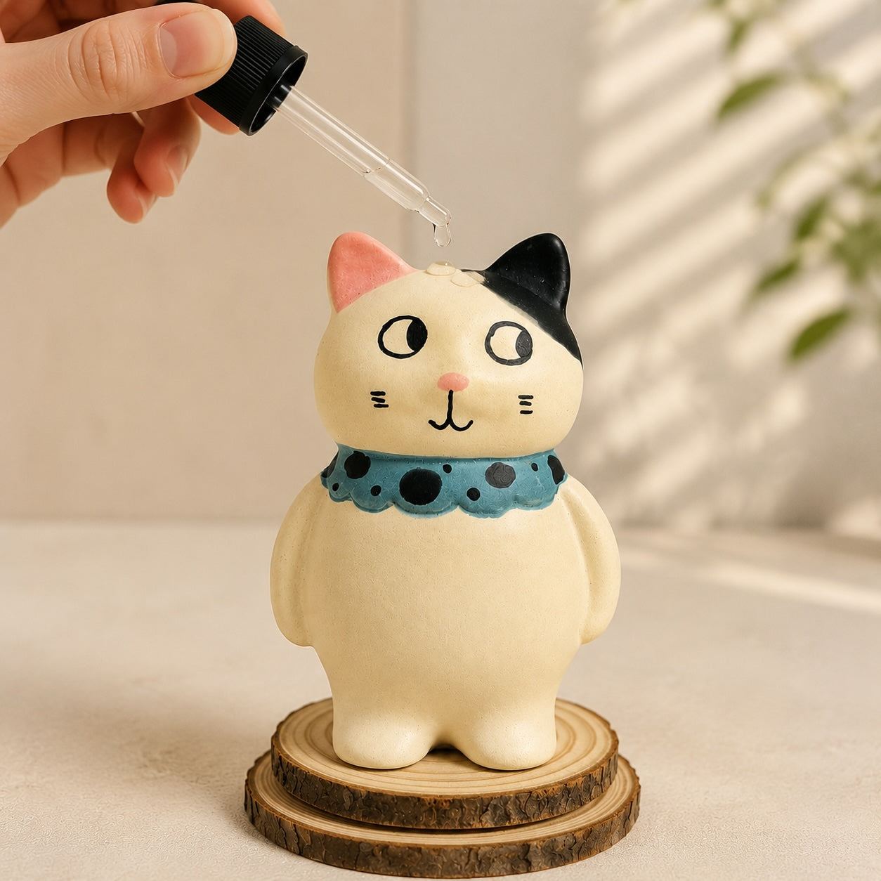 MuMuLush Handmade Spinner Dapper Cat Ceramic Aroma Stone Diffuser MuMuLush