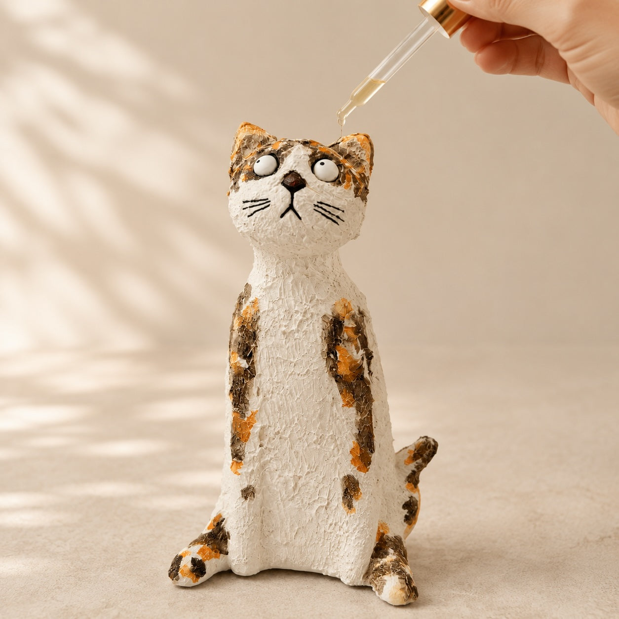 MuMuLush Handmade Calico Cat Ceramic Aroma Stone Diffuser MuMuLush