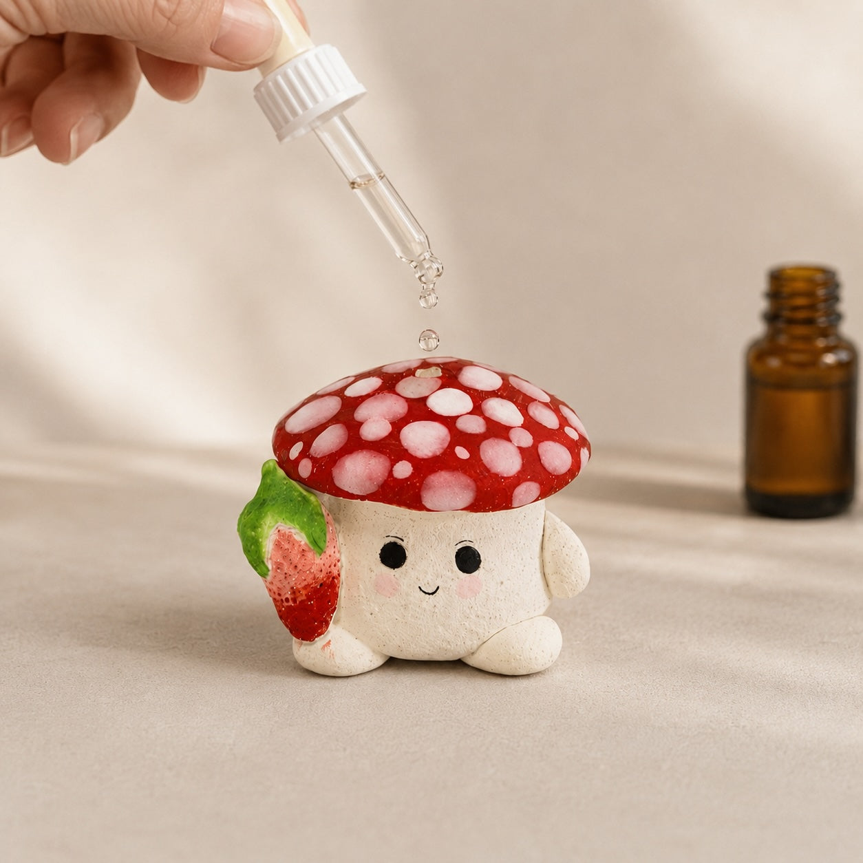 MuMuLush Handmade Strawberry Mushroom Sprite Ceramic Aroma Stone Diffuser MuMuLush