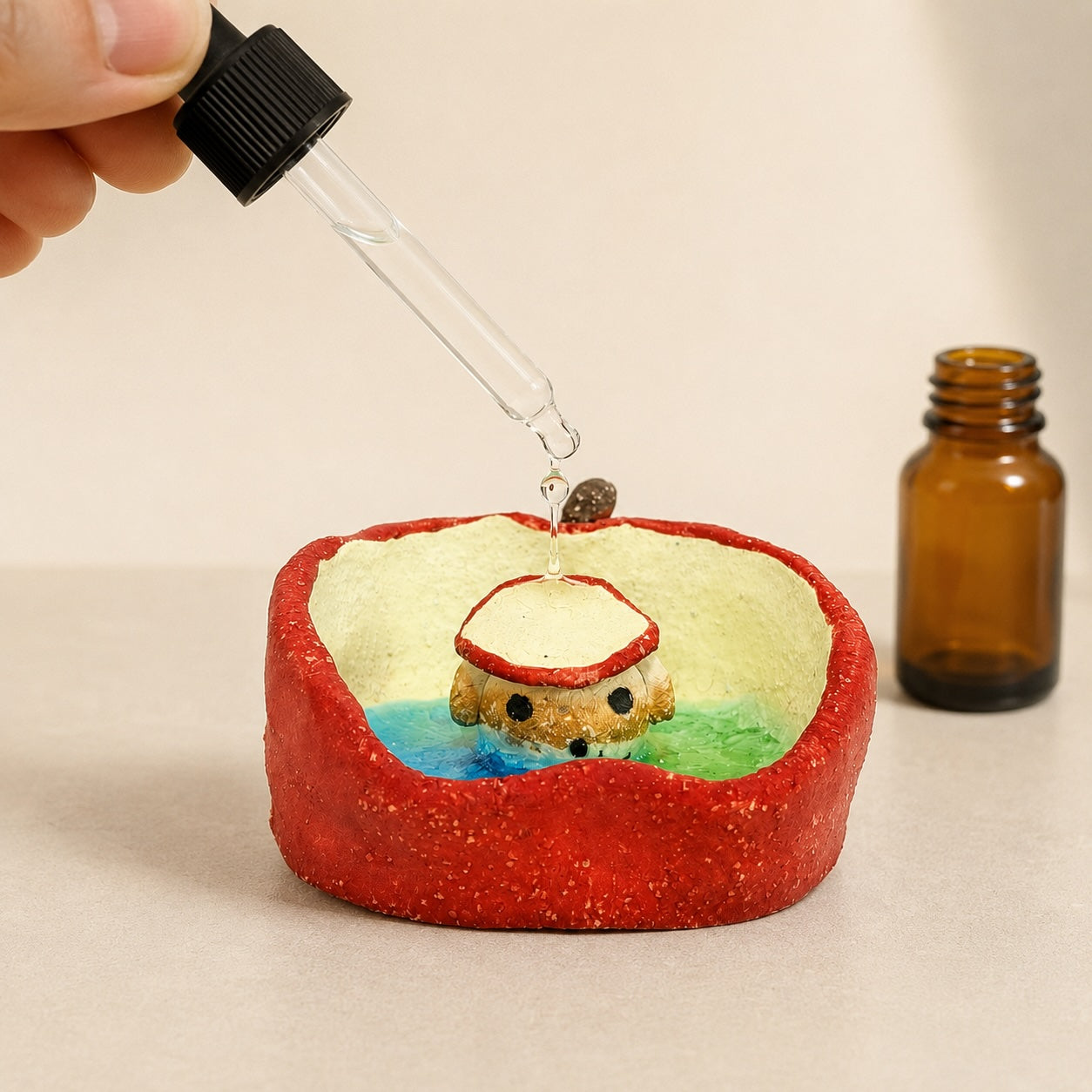 MuMuLush Handmade Rainbow Apple Garden Ceramic Aroma Stone Diffuser Decor MuMuLush