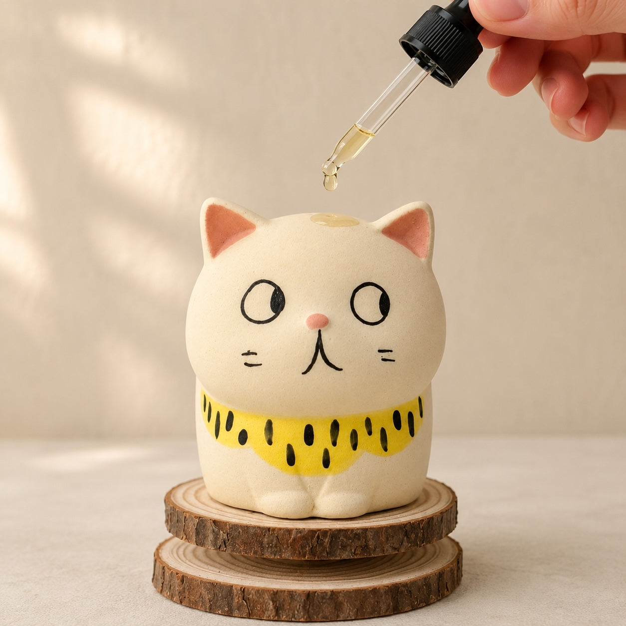 MuMuLush Handmade Spinner Chic Cat Ceramic Aroma Stone Diffuser MuMuLush
