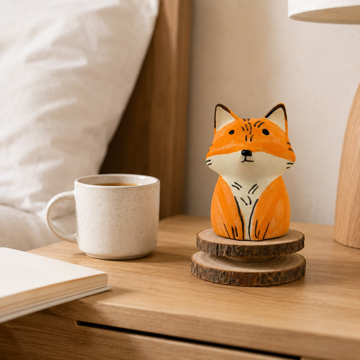 MuMuLush Handmade Spinner Woodland Fox Ceramic Aroma Stone Diffuser MuMuLush