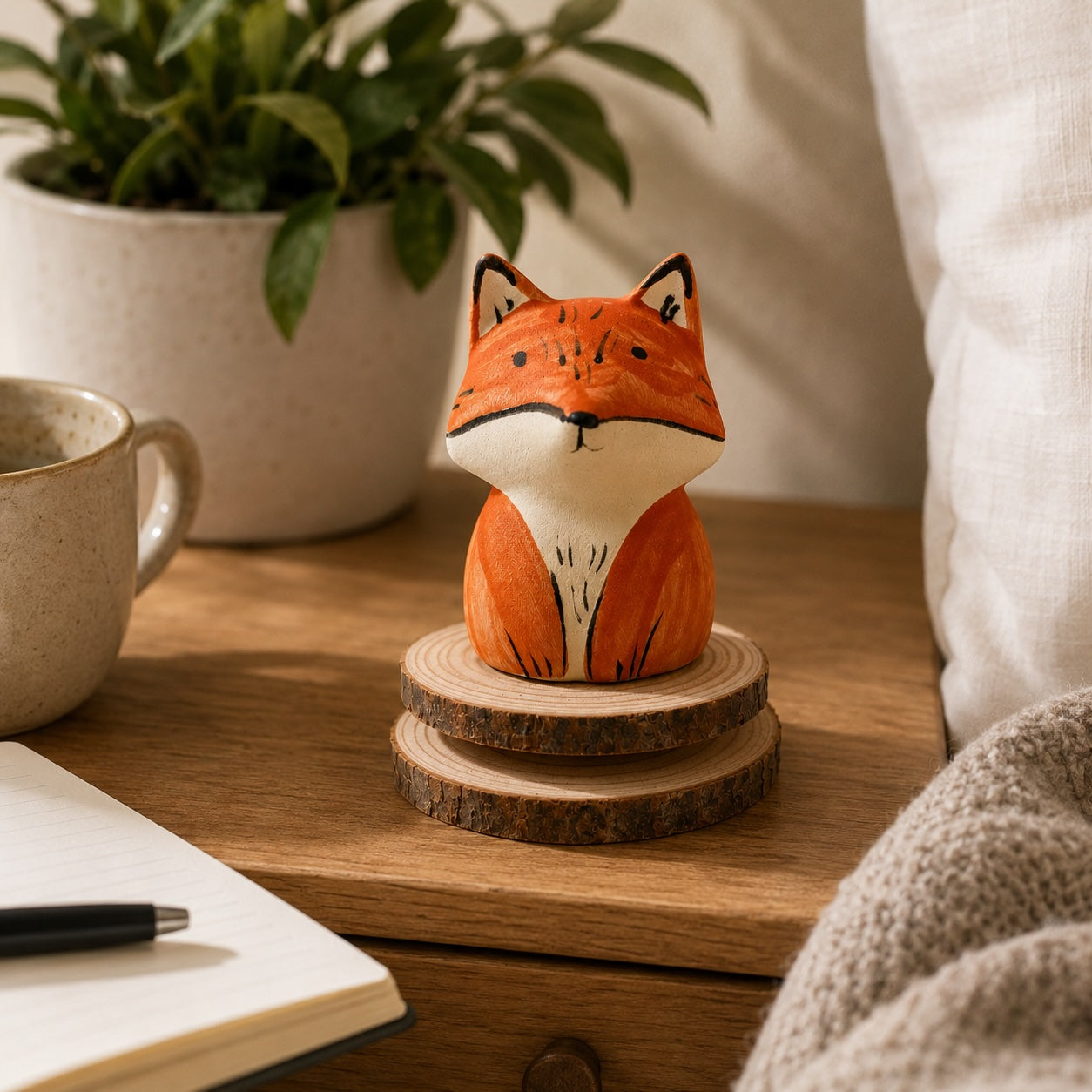 MuMuLush Handmade Spinner Woodland Fox Ceramic Aroma Stone Diffuser MuMuLush