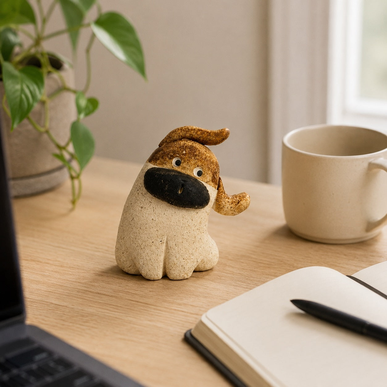 MuMuLush Handmade Boop-Nose Pup Ceramic Aroma Stone Diffuser MuMuLush