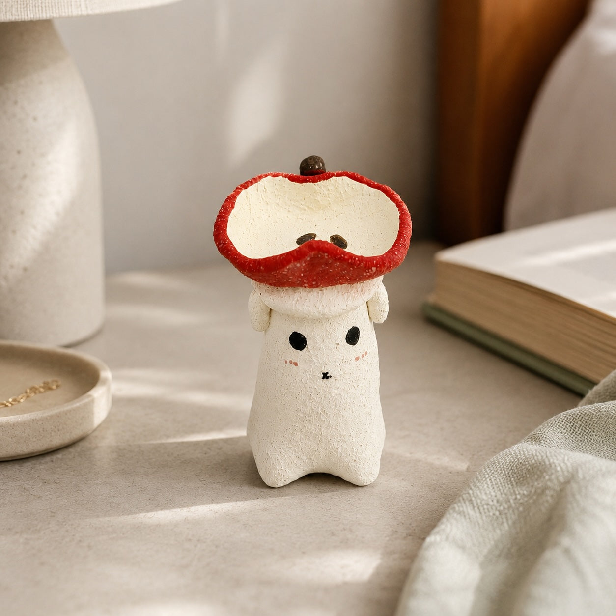 MuMuLush Handmade Happy Apple Sprite Ceramic Aroma Stone Diffuser MuMuLush