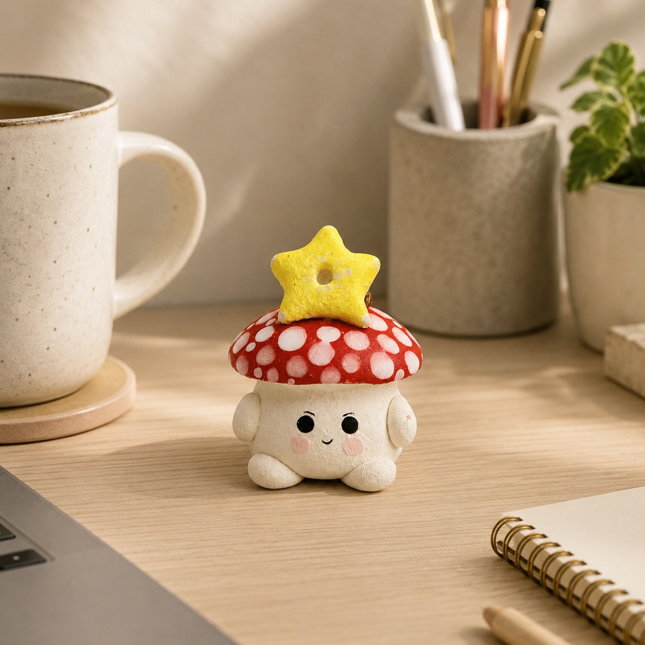 MuMuLush Handmade Stardust Mushroom Sprite Ceramic Aroma Stone Diffuser MuMuLush