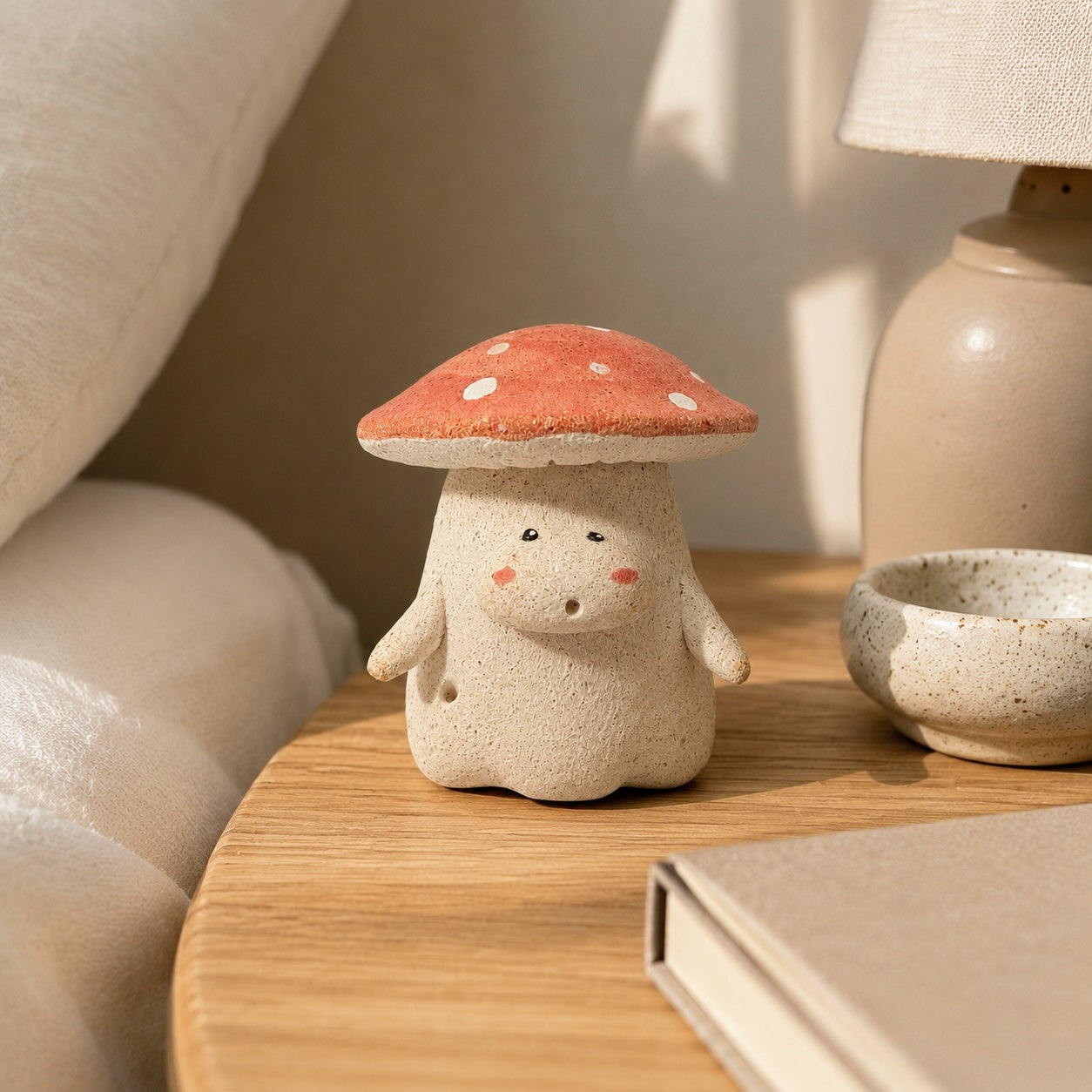 MuMuLush Handmade Daydream Mushroom Girl Ceramic Aroma Stone Diffuser MuMuLush