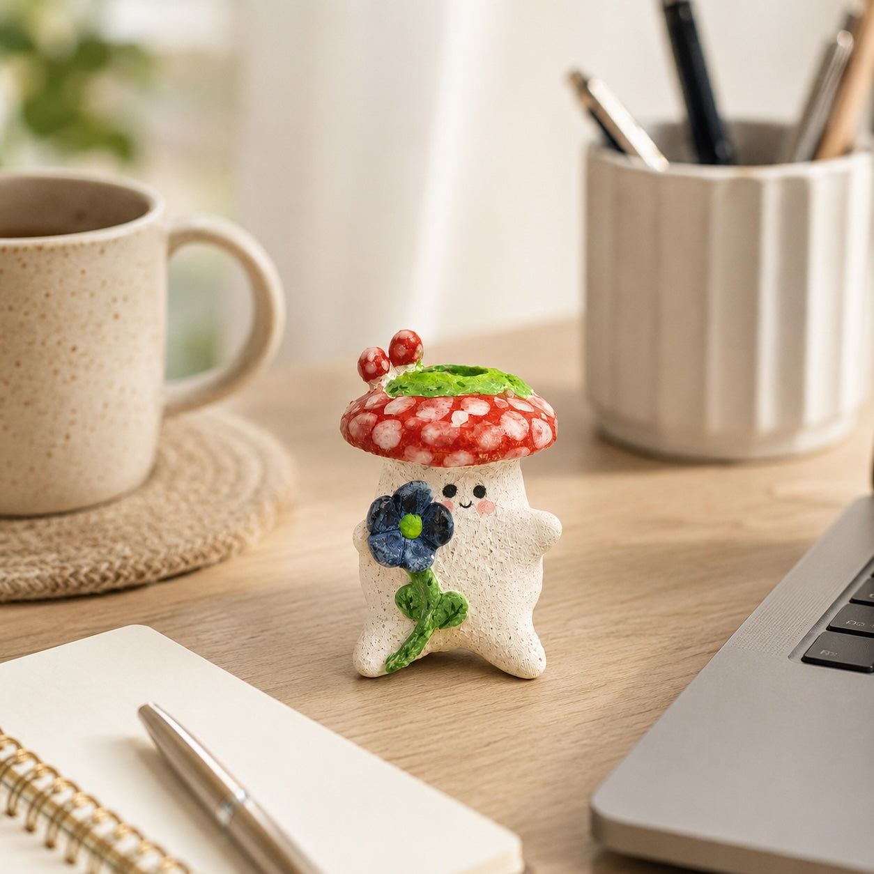 MuMuLush Handmade Wildflower Mushroom Sprite Ceramic Aroma Stone Diffuser MuMuLush