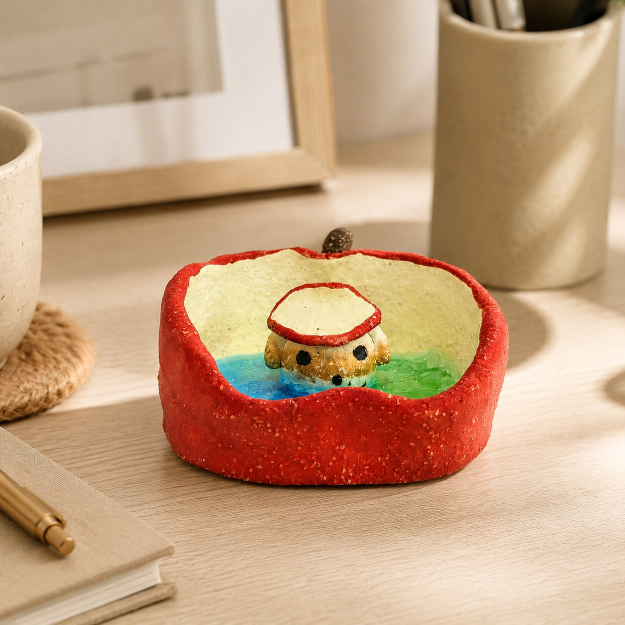 MuMuLush Handmade Rainbow Apple Garden Ceramic Aroma Stone Diffuser Decor MuMuLush