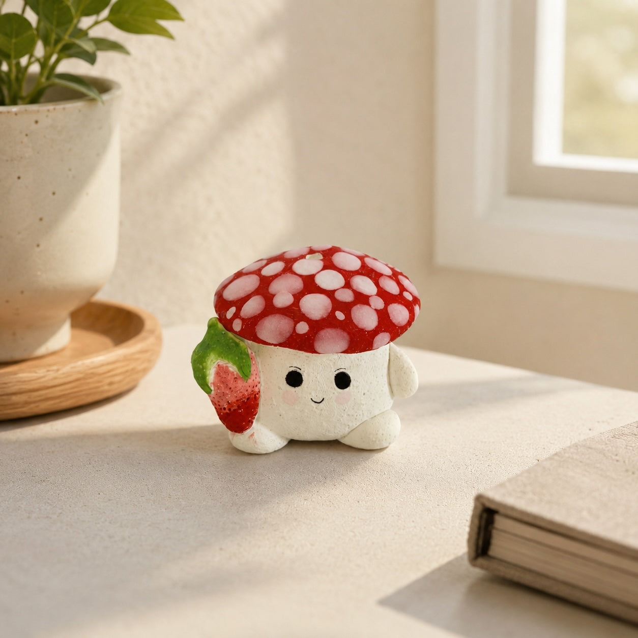 MuMuLush Handmade Strawberry Mushroom Sprite Ceramic Aroma Stone Diffuser MuMuLush