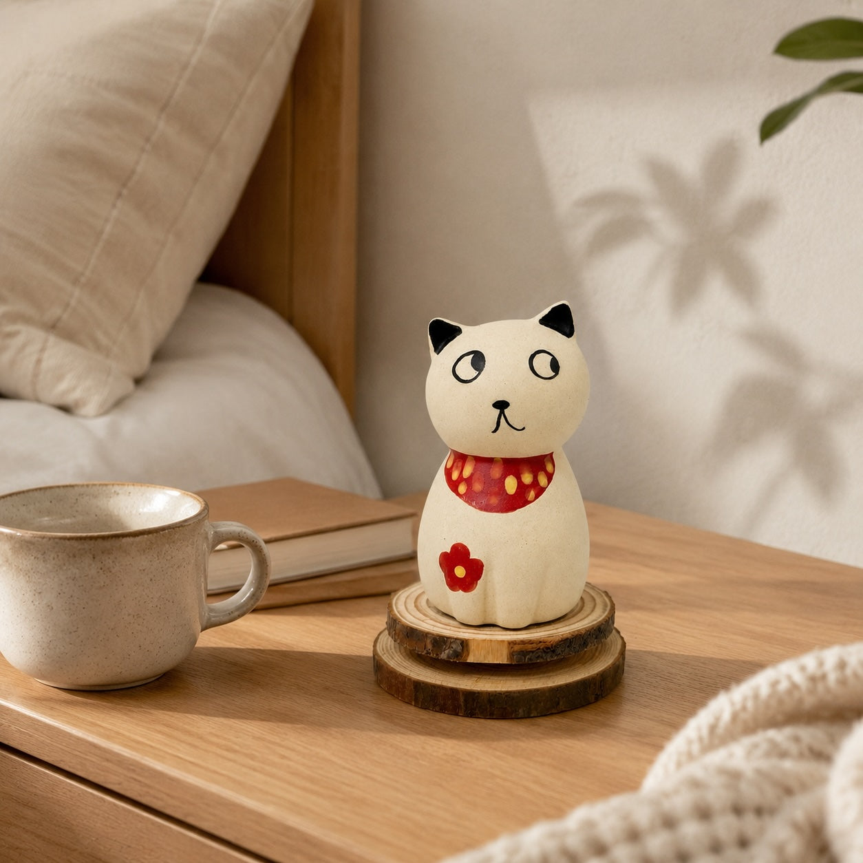 MuMuLush Handmade Spinner Cozy Cat Ceramic Aroma Stone Diffuser MuMuLush