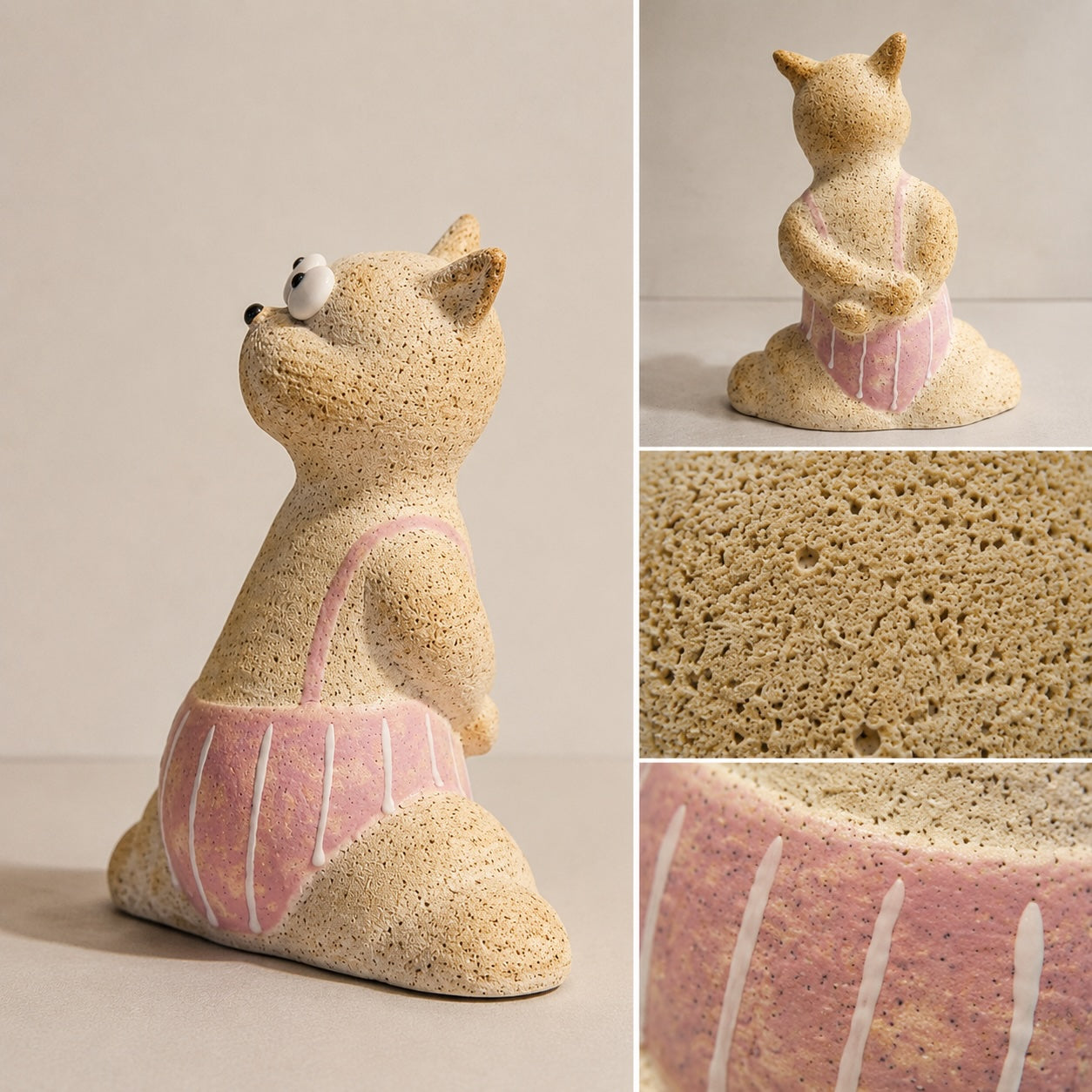 MuMuLush Handmade Daydream Cat Ceramic Aroma Stone Diffuser MuMuLush