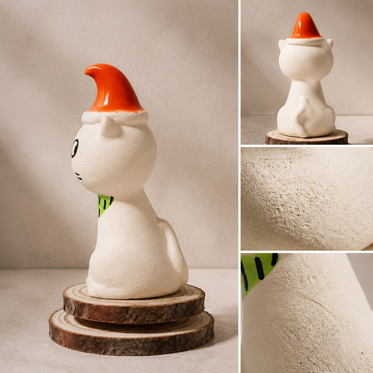 MuMuLush Handmade Spinner Storybook Cat Ceramic Aroma Stone Diffuser MuMuLush