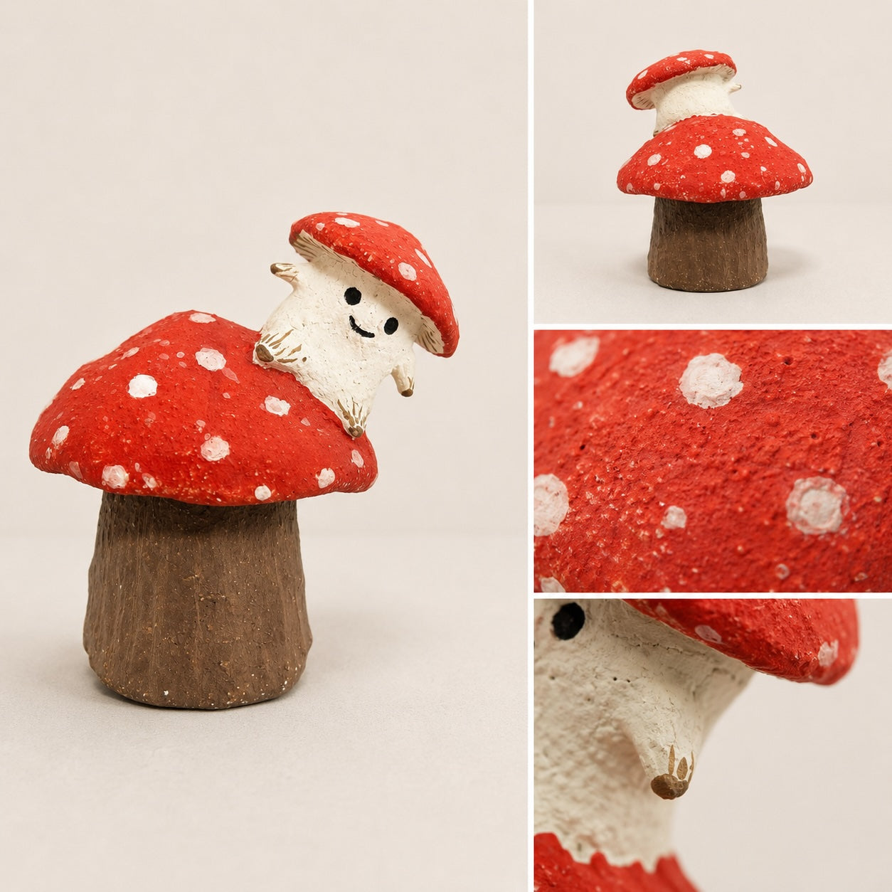 MuMuLush Handmade Peekaboo Mushroom Sprite Ceramic Aroma Stone Diffuser MuMuLush