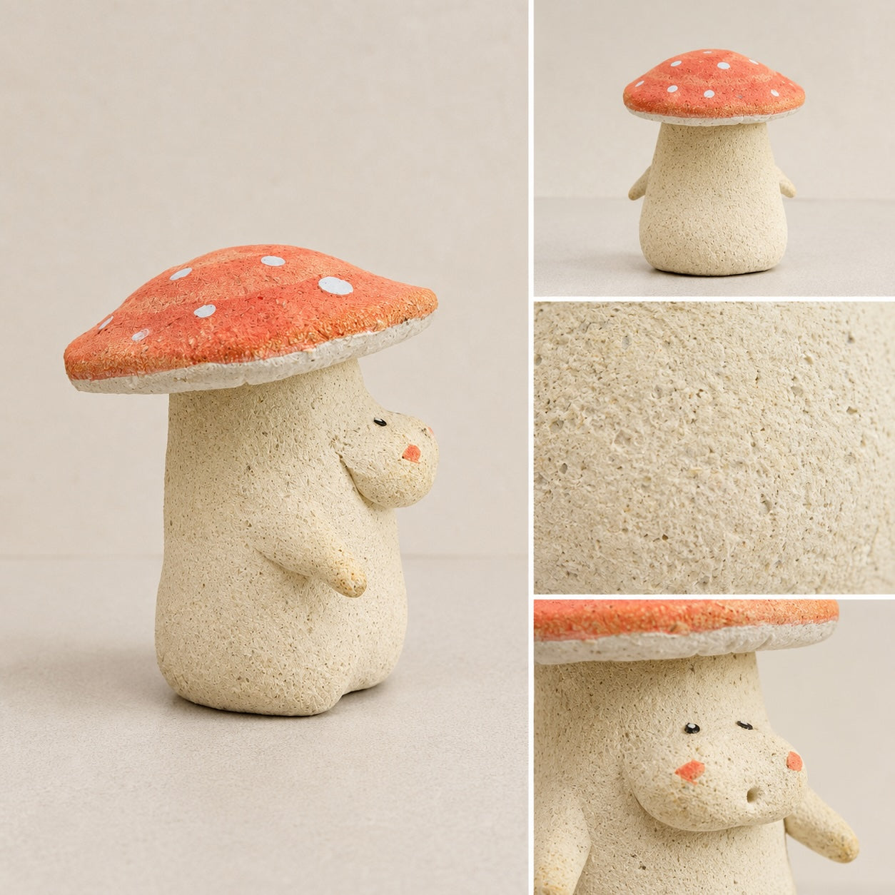 MuMuLush Handmade Daydream Mushroom Girl Ceramic Aroma Stone Diffuser MuMuLush