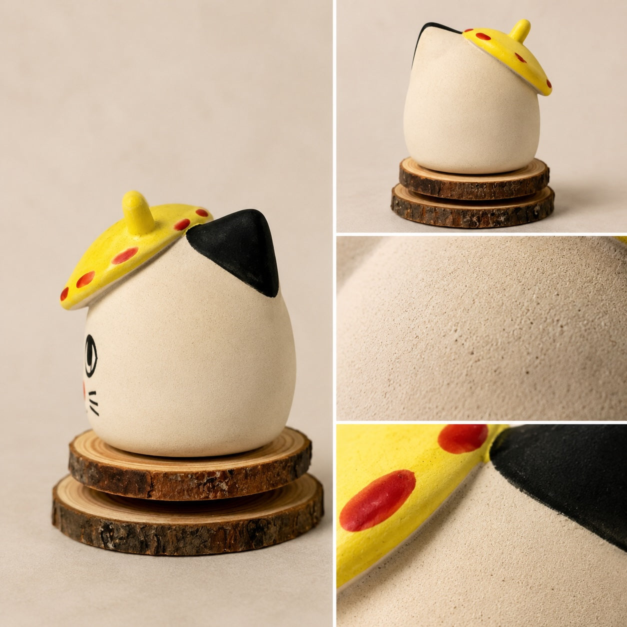 MuMuLush Handmade Spinner Adventurer Cat Ceramic Aroma Stone Diffuser MuMuLush