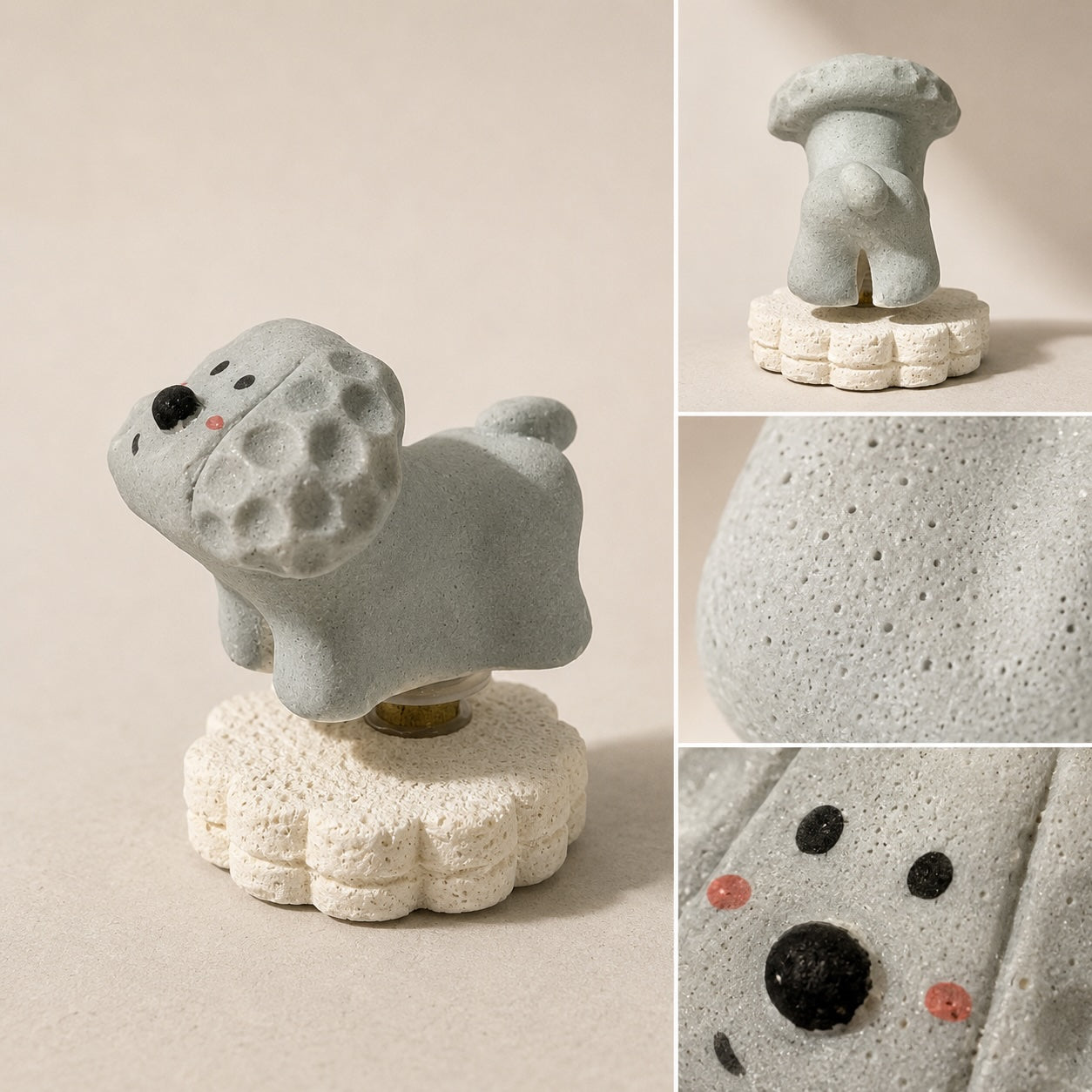 MuMuLush Handmade Spinner Floppy-Eared Buddy Ceramic Aroma Stone Diffuser MuMuLush