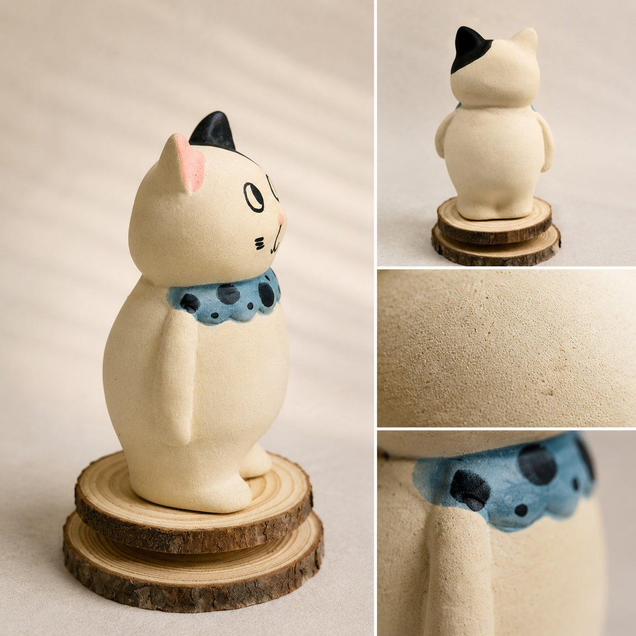 MuMuLush Handmade Spinner Dapper Cat Ceramic Aroma Stone Diffuser MuMuLush