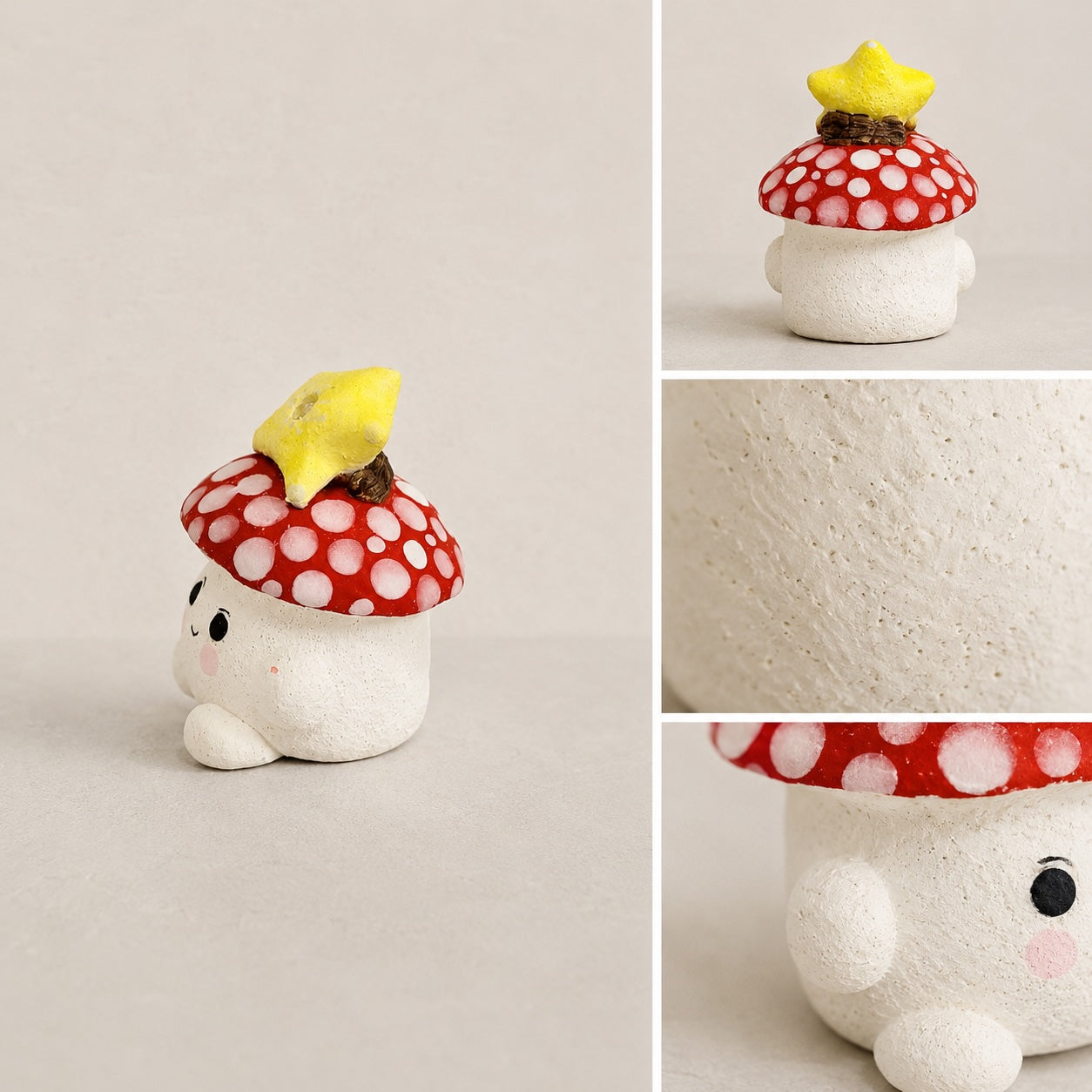 MuMuLush Handmade Stardust Mushroom Sprite Ceramic Aroma Stone Diffuser MuMuLush